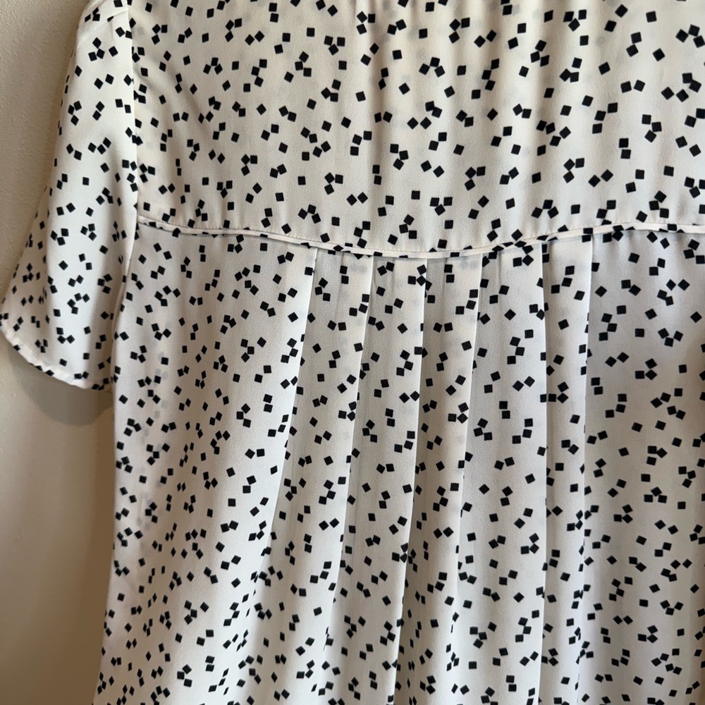 Pleione Black and White Patterned Blouse - Picture 3 of 5